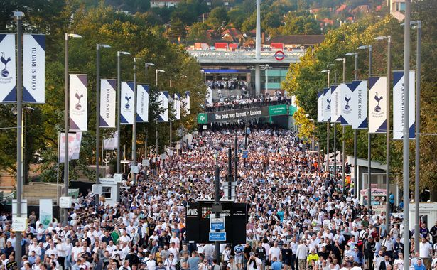 PA
Wembley Way was a sight to behold as fans made their way into the stadium