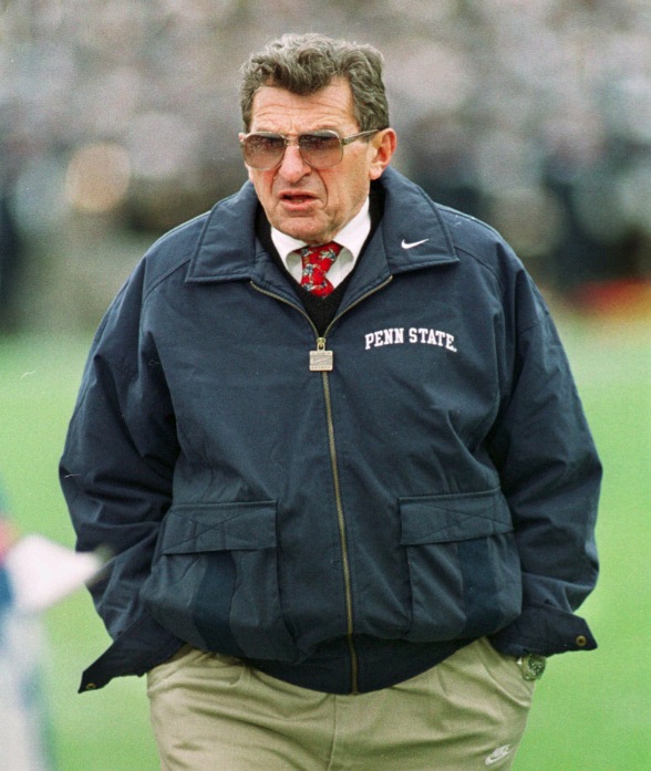 Penn State coach Joe Paterno paces the sideline in the first quarter against Purdue in West Lafayette Ind