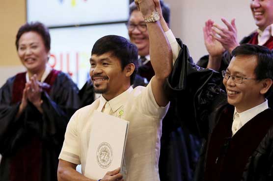 Pacquiao was elected to the Senate this year