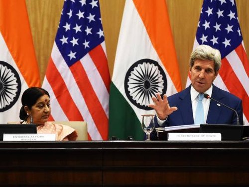 Kerry in India for strategic, commercial talks