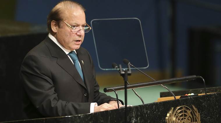 UNGA Nawaz Sharif Nawaz Sharif at UNGA Sharif at UNGA Kashmir Kashmir issue Burhan Wani Pakistan India Indo Pak relations United Nations India news Pakistan news United Nations news world news latest news Indian express