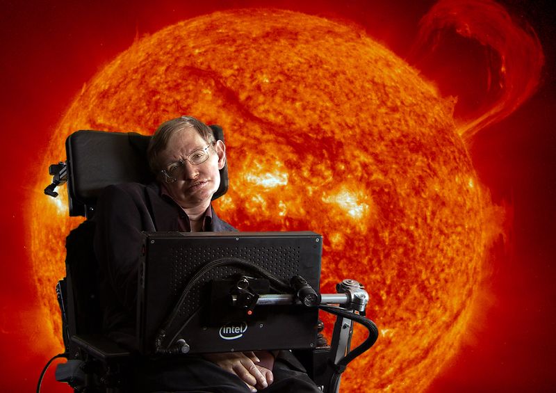 Stephen Hawking in'Into the Universe on Discovery Channel