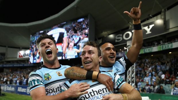 Party time Chad Townsend James Maloney and Valentine Holmes celebrate