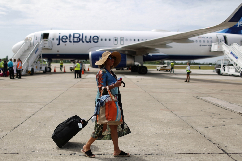 Passengers from Jet Blue Flight 387 seized the chance to visit loved ones easily and affordably Alexandre Meneghini  Reuters