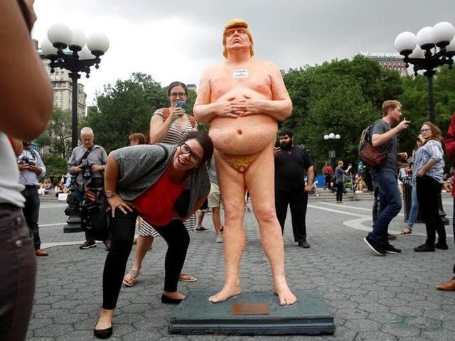 Naked Donald Trump statue tipped to fetch $26000 at auction, profits to support immigration