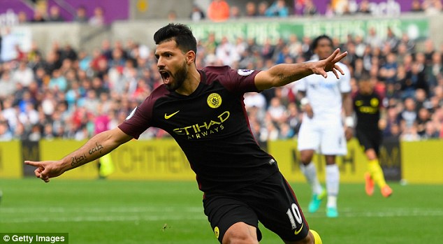 Pep Guardiola wants Manchester City forward Sergio Aguero to'develop his abilities