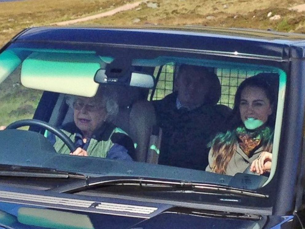 Peter Jolly  REX  ShutterstockQueen Elizabeth II driving Catherine Duchess of Cambridge near Loch Muick on the Balmoral Estate Sept. 10 2016