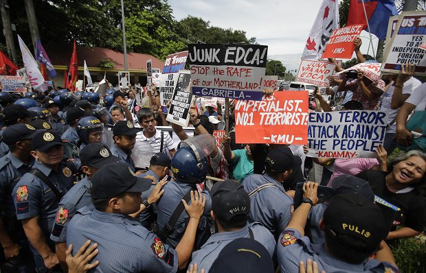 US embassy philippines rally