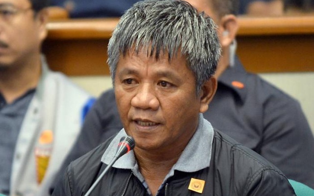 Edgar Matobato a self-confessed former hitman speaks during a senate hearing on drug-related extrajudicial killings in Pasay city Metro Manila Philippines