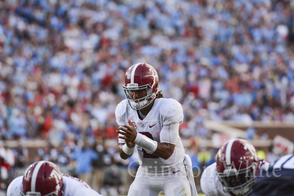 Alabama Crimson White No. 1 Alabama defeated No. 17 Ole Miss on Sept. 17 2016 in Oxford Mississippi