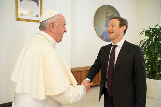 Mark Zuckerberg and Pope francis