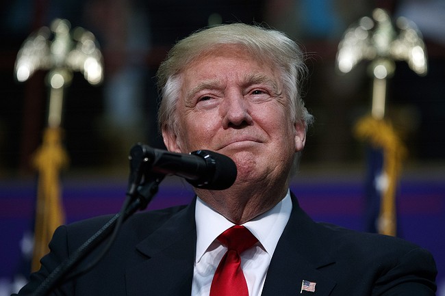 Evan Vucci- Republican presidential candidate Donald Trump speaks during a rally Monday Sept. 12 2016 in Asheville N.C