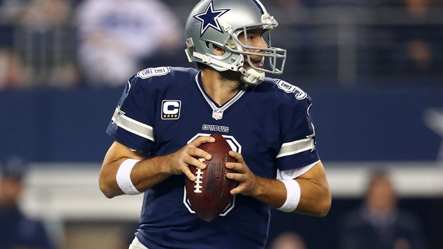 ARLINGTON TX- NOVEMBER 27 Tony Romo #9 of the Dallas Cowboys passes against the Philadelphia Eagles in the second half at AT&T Stadium