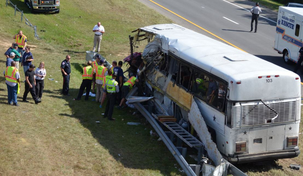 4 dead, dozens hurt as bus carrying football team crashes in NC