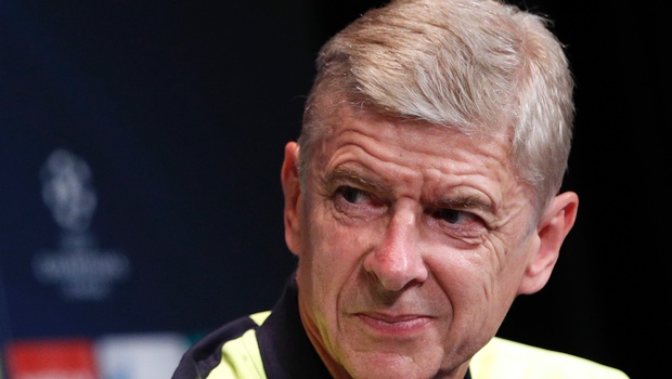 Arsenal head coach Arsene Wenger attends a press conference at the Parc des Princes stadium in Paris France Monday Sept. 12 2016. | AP