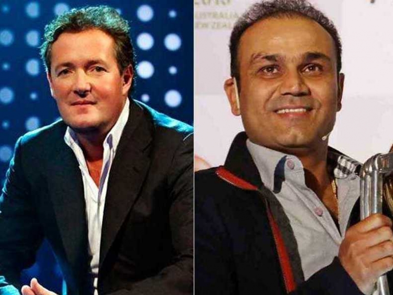 Piers Morgan has challenged Virender Sehwag to a Rs10 lakh bet on England winning an ODI World Cup