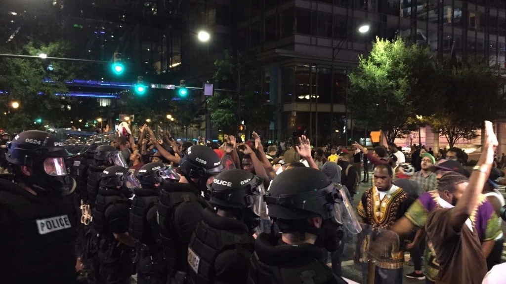 Unrest in Charlotte after protests ignited by police shooting