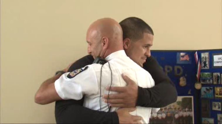 Facebook post leads to emotional reunion between man and the Columbus police officer who saved him