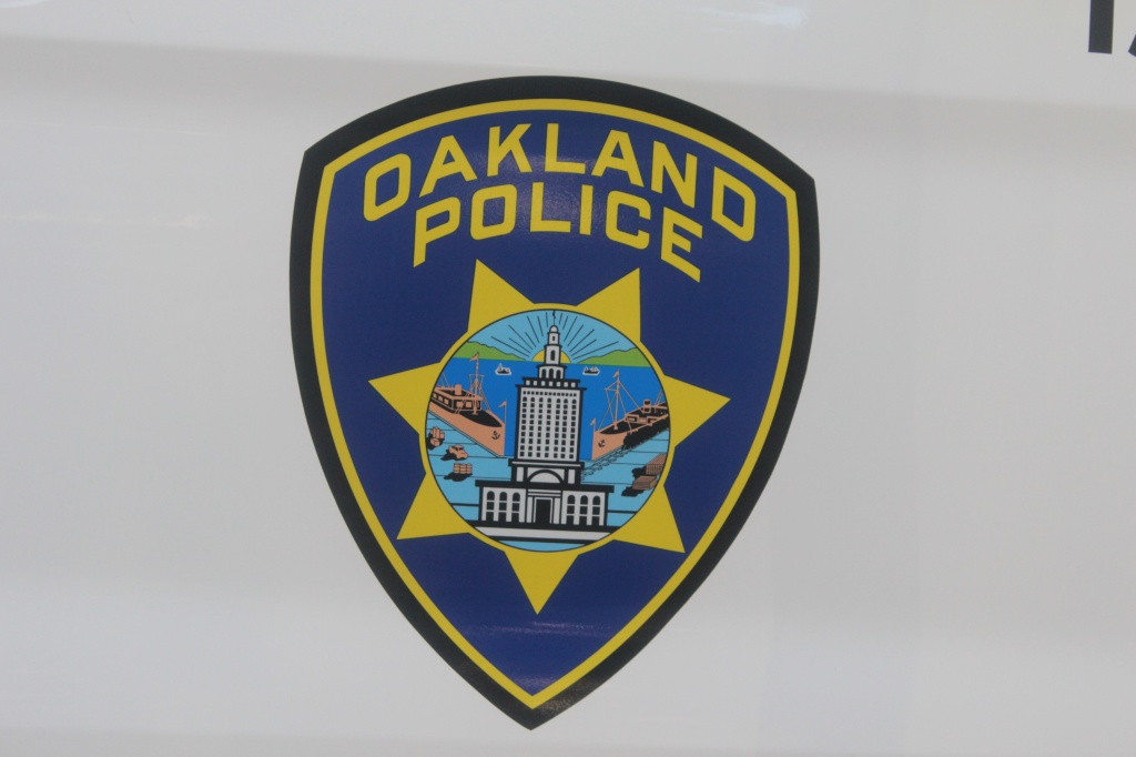 Oakland Mayor Libby Schaaf announced this week that four Oakland police officers will be fired seven will be suspended and one will receive counseling as a result of an investigation into a wide-ranging sex scandal. OPD's logo is seen here in a close-up