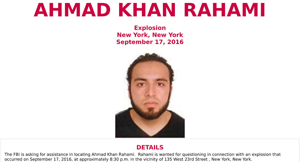 An image of Ahmad Khan Rahami who is wanted for questioning in connection with an explosion in New York City is seen in a poster released by the Federal Bureau of Investigation