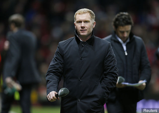 BT Sport's Paul Scholes before the game