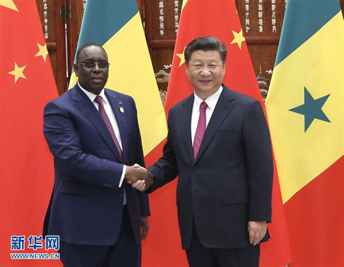 President Xi Jinping met with President Macky Sall of Senegal in Hangzhou