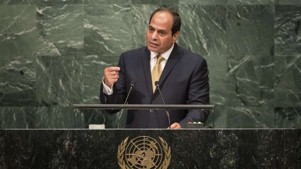 President of Egypt Abdel Fattah al Sissi addresses the UN General Assembly in New