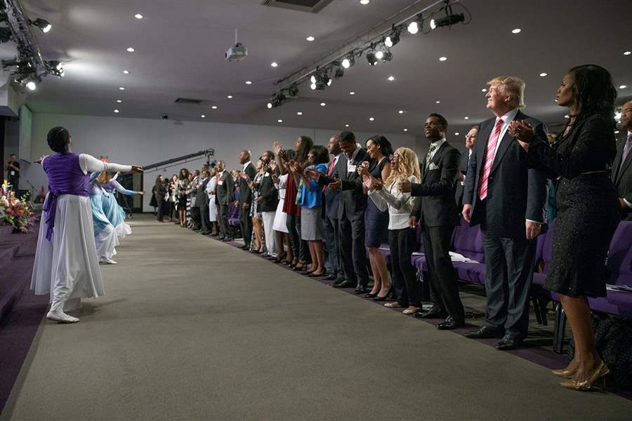 Donald Trump promises 'civil rights agenda' in Detroit church