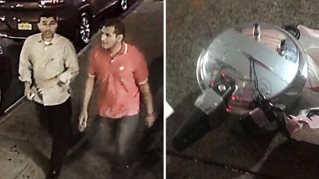 The FBI released a surveillance image of two unidentified men who apparently made off with a bag that had contained one of the explosive devices allegedly planted by Chelsea bombing suspect Ahmad Rahami