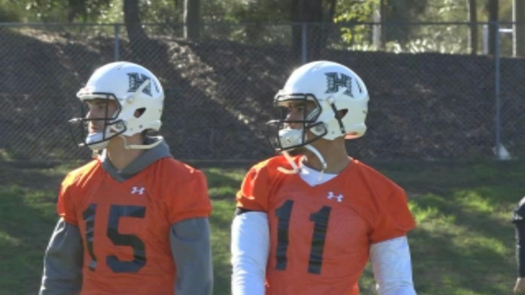 Quarterbacks Ikaika Woolsey & Aaron Zwahlen