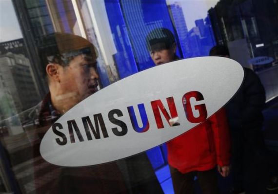 The Samsung Electronics logo is seen here at one of the offices of the company's headquarters in Seoul South Korea