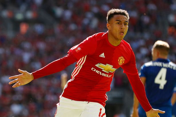 REUTERS

Lingard scored United's first official goal of the season in the Community Shield