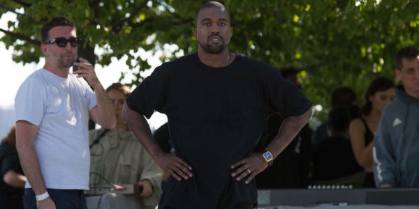 Kanye West in a black tshirt