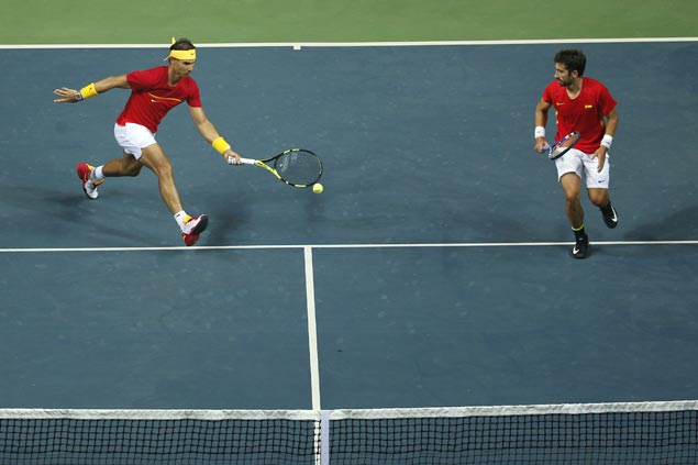 Rafael Nadal Marc Lopez lead Spain back into Davis Cup World Group with win over India