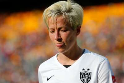 Megan Rapinoe takes knee during anthem while playing for USWNT