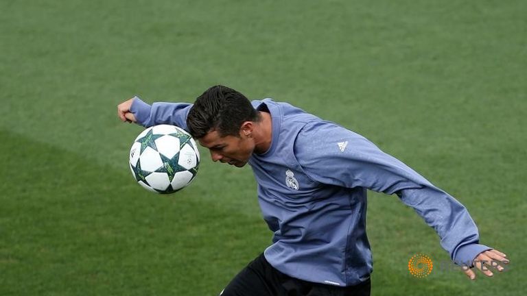 Real Madrid's Cristiano Ronaldo attends a training session. REUTERS  Susana Vera??     
   Enlarge  Caption