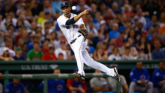 Red Sox shortstop Xander Bogaerts against the Chicago Cubs during the 2014 Red Sox season