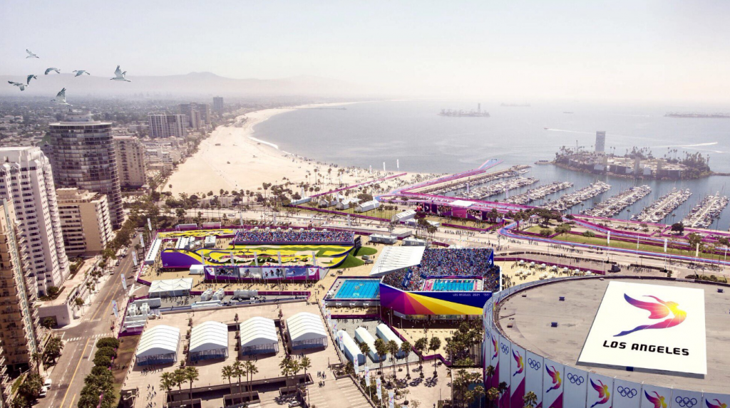 Rendering of Long Beach venues Credit LA 2024