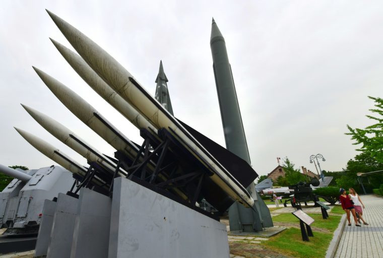 Replicas of North Korea's missile technology in Seoul South Korea. South Korea has responsed in strong terms to the nuclear tests