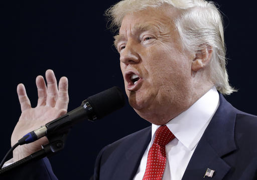 Republican presidential candidate Donald Trump speaks during a campaign rally at Laconia Middle School Thursday Sept. 15 2016.
Source VOA