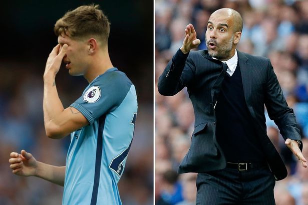 Composite of John Stones & Pep Guardiola