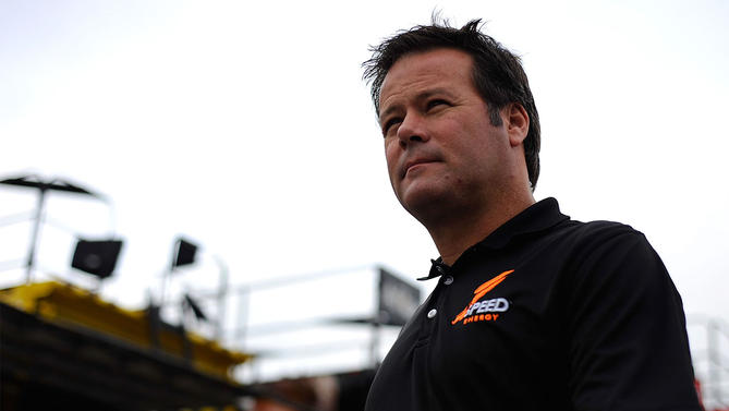 Robby Gordon at the Sylvania 300 at New Hampshire Motor Speedway in 2011.                     Getty Images