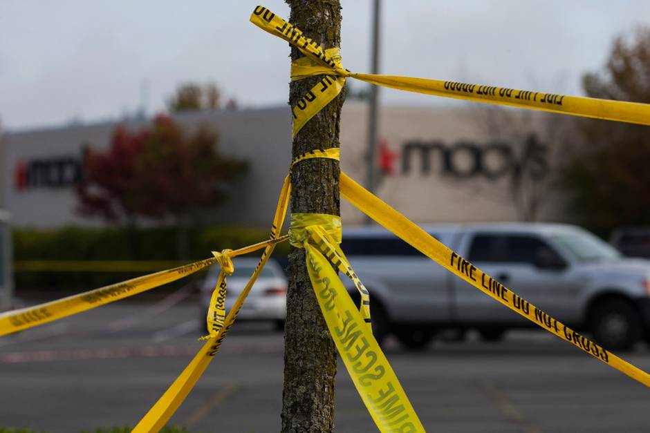 1/6


Ruth Fremson  The New York Times
Police tape circled a tree outside the Macy's at Cascade Mall in Burlington Wash