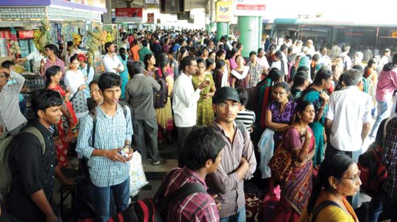 With trains and government bus services running full reports have emerged that private buses have hiked fares. A view from bus stand