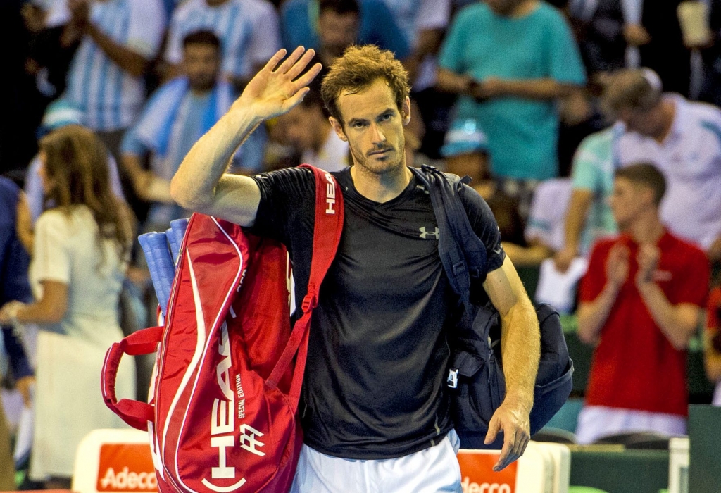 Andy Murray salutes the crowd after his win but it wasn't enough for Great Britain in the end