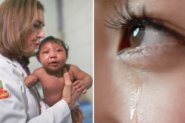 SWNS    
     TEAR FEARS Zika could be being spread in tears