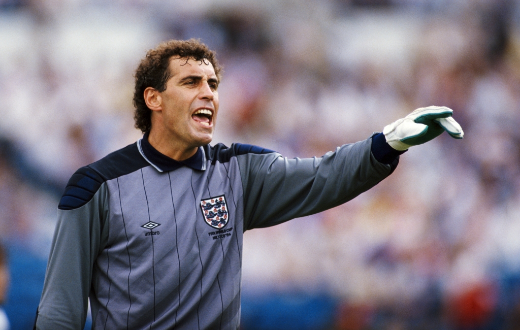 MONTERREY MEXICO- JUNE 03 England goalkeeper Peter Shilton in action during the FIFA 1986 World Cup match between Portugal and England