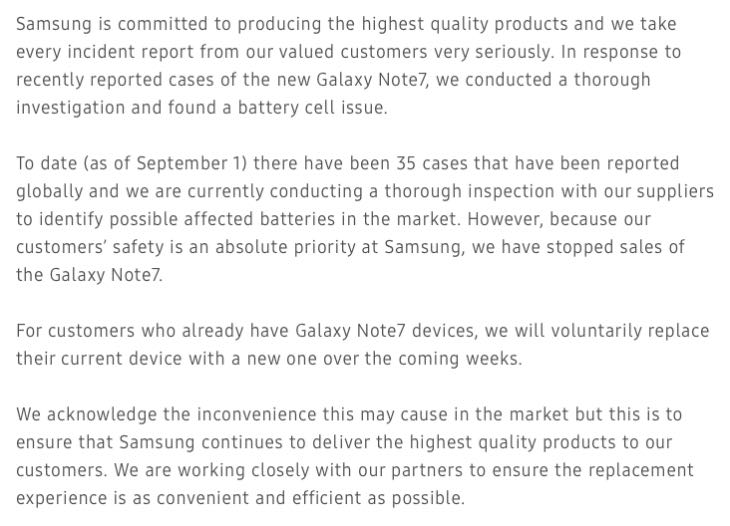 Samsung is recalling the Galaxy Note 7 worldwide over battery problem