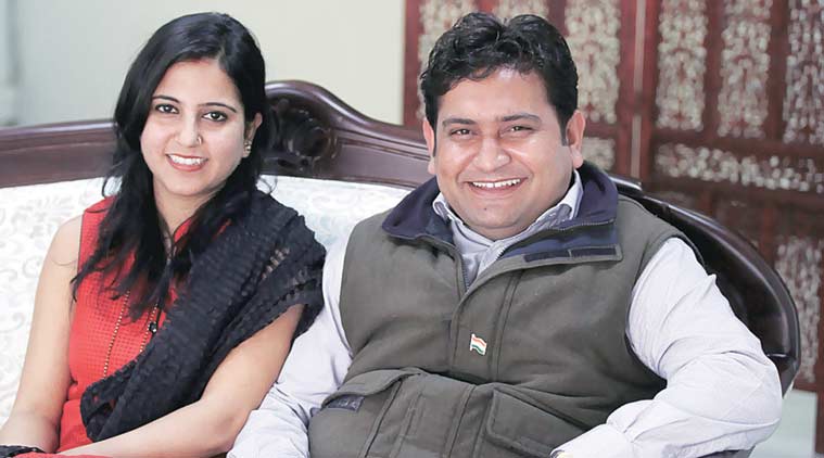 Sandeep Kumar with wife Ritu Verma