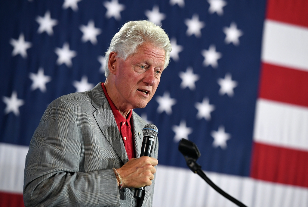 Former U.S. President Bill Clinton speaks at a campaign event for Democratic presidential nominee Hillary Clinton at a College of Southern Nevada campus